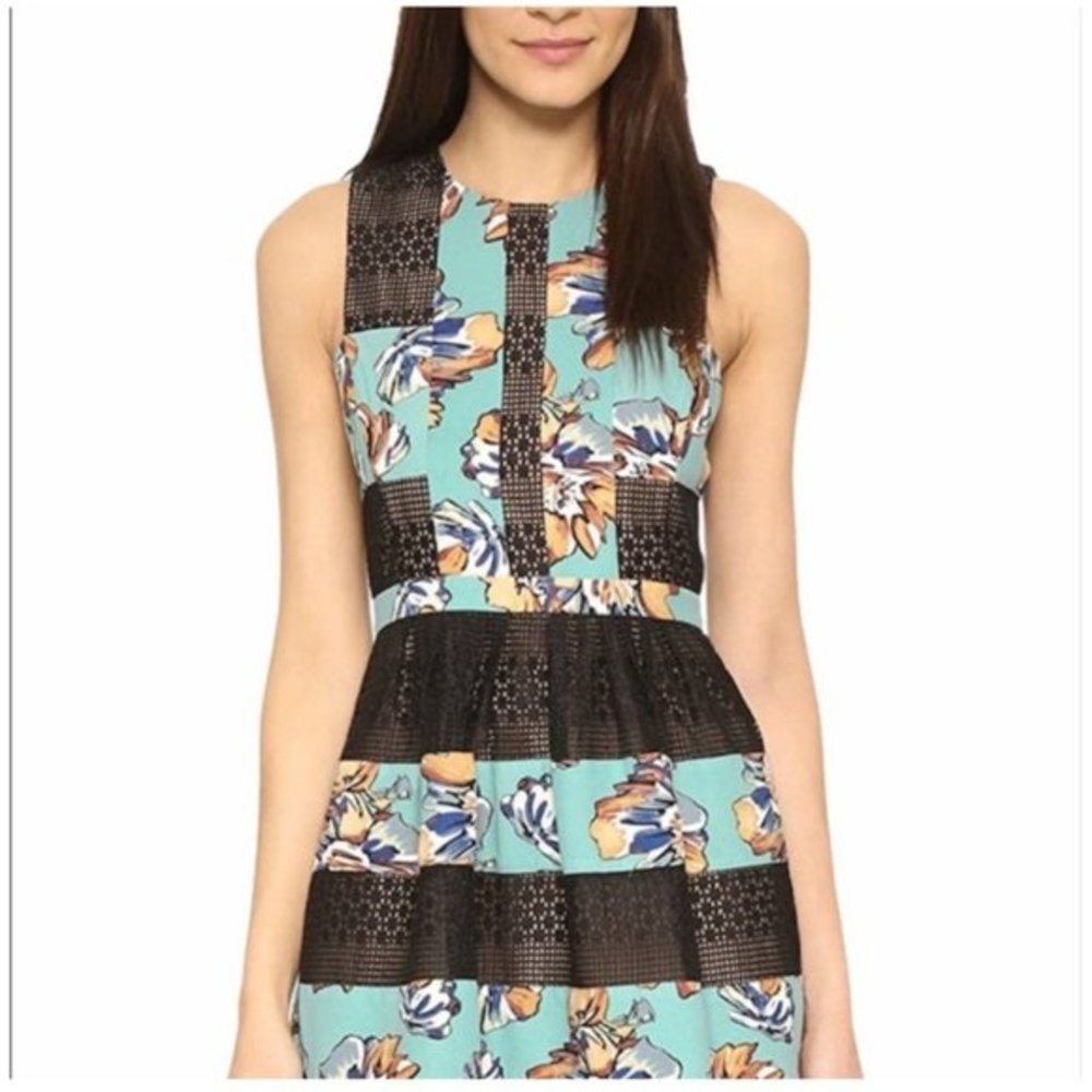 BCBGMaxazria Women's Multicolored Cecile Cocktail Party Dress Size 12‎ NEW